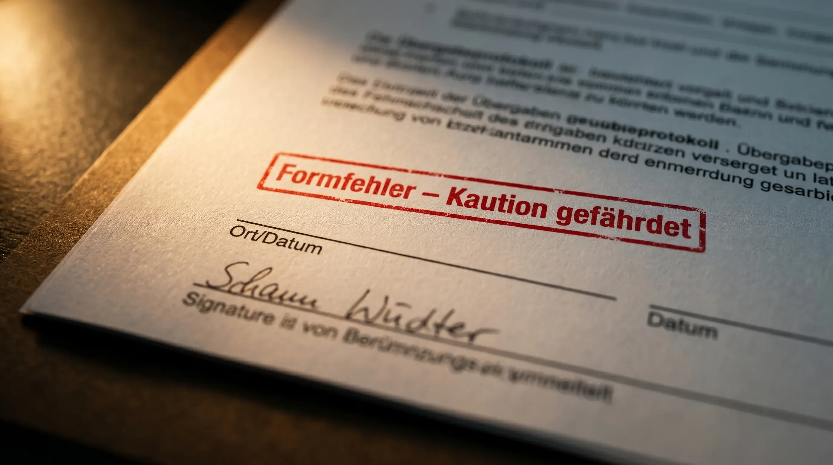 Rechtssicheres Übergabeprotokoll: Diese 4 Formfehler kosten die Kaution