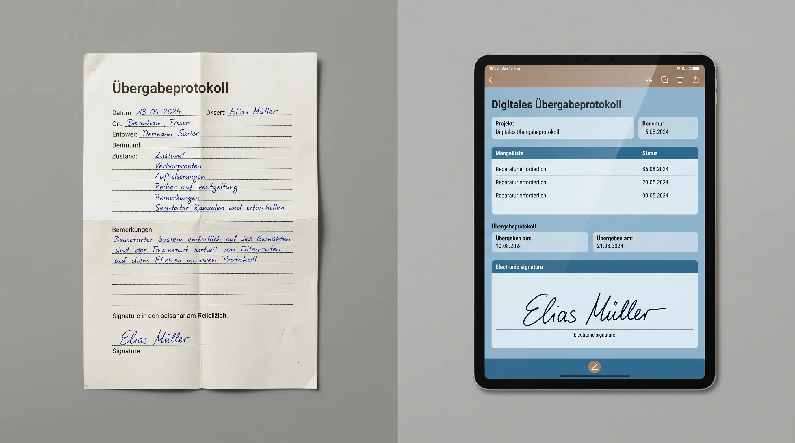 Vorlage vs. digitale Lösung: Warum ein PDF-Übergabeprotokoll oft nicht ausreicht