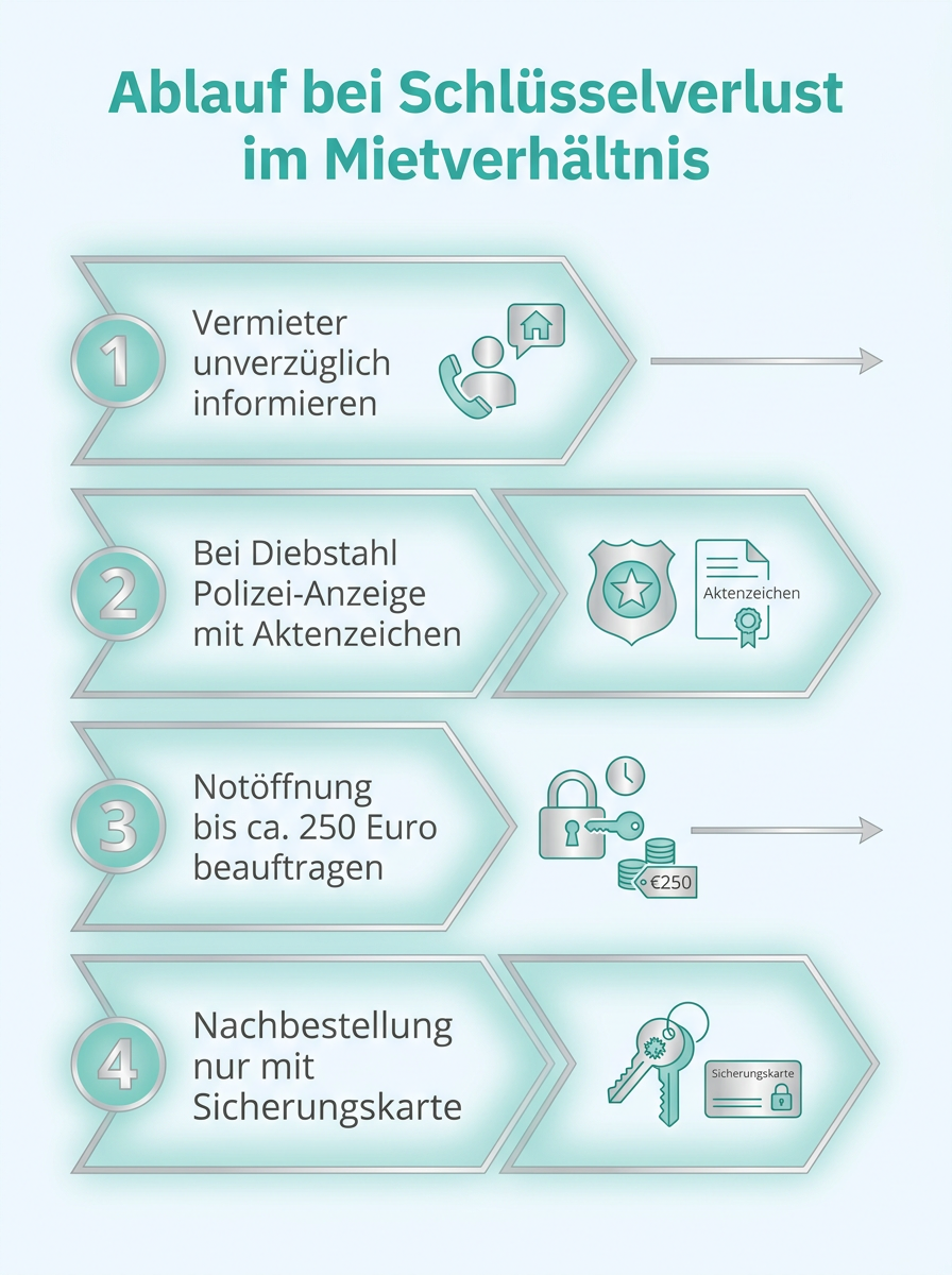 Ablauf bei Schlüsselverlust im Mietverhältnis