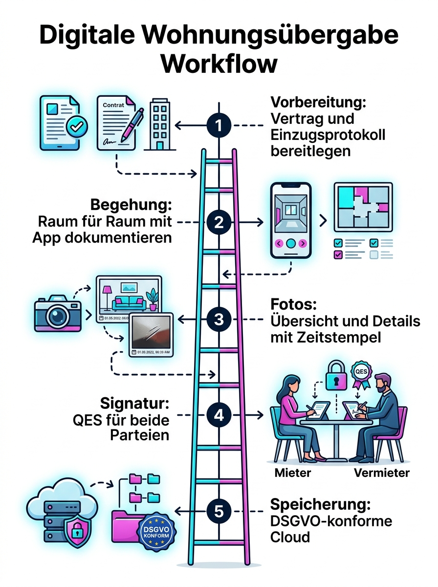 Digitale Wohnungsübergabe Workflow